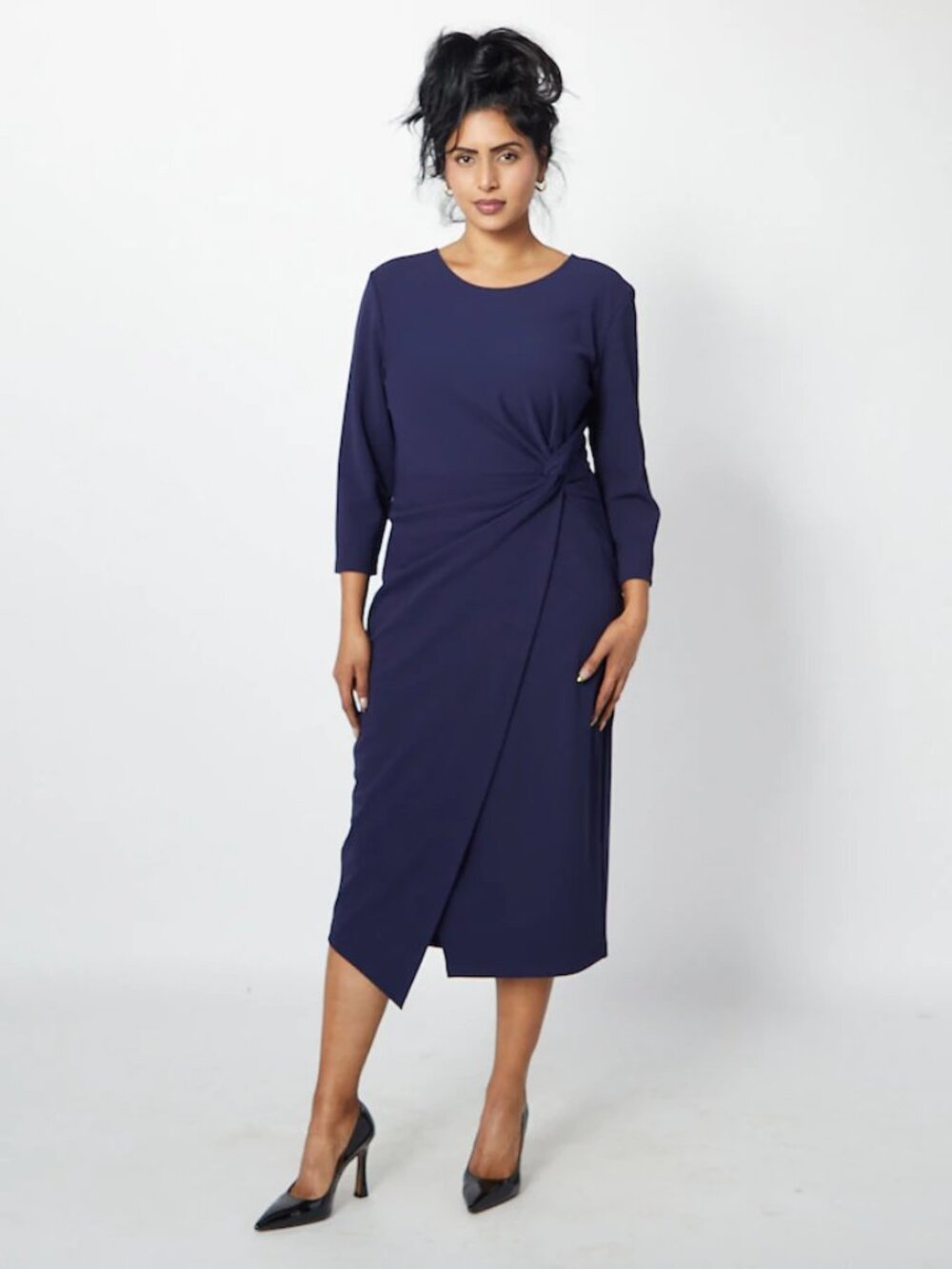 TSC BRIAN BAILEY NAVY MIDI DRESS SIZE XL  NEW